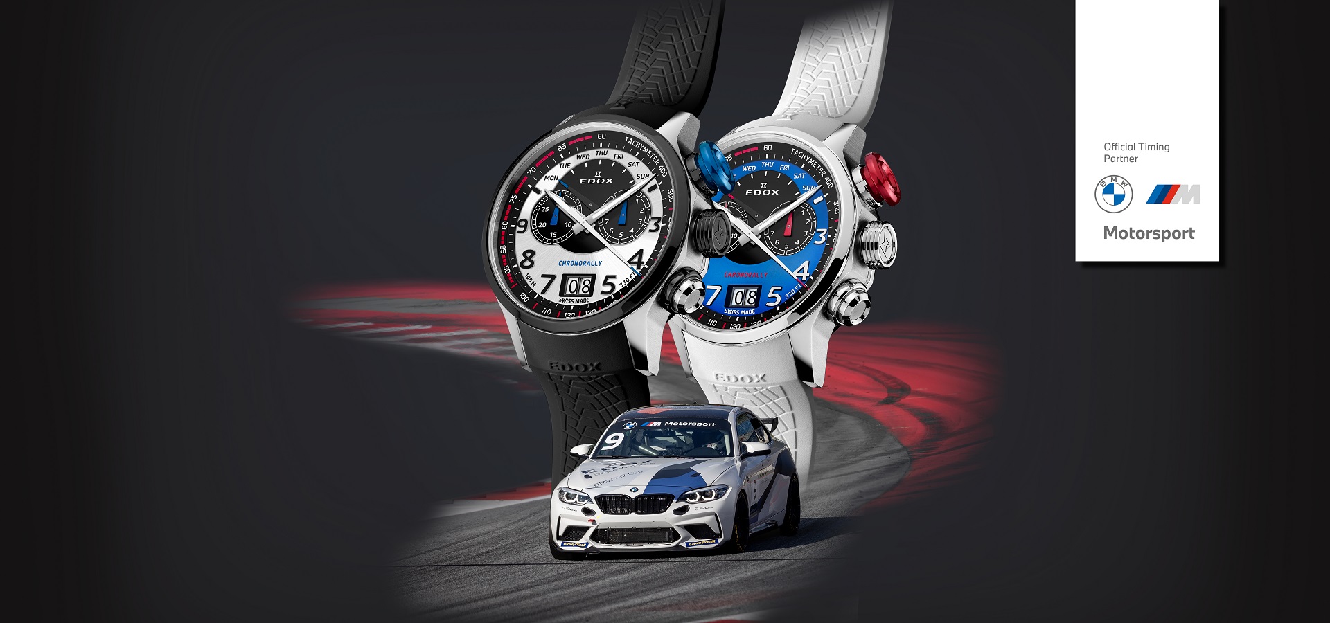 EDOX Chronorally Chronograph 38001 TINR BUDN Limited Edition BMW M Sport  Armbanduhr 