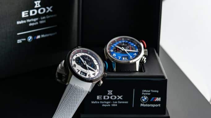 There is currently no other Swiss Made premium watch that has a closer connection to motorsport than the Chronorally from EDOX. The watches in this globally renowned series were developed to withstand even the most demanding conditions.