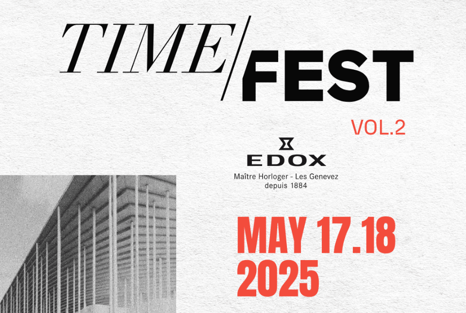 Edox Swiss Watches will be participating in the second edition of Time Fest in Bordeaux