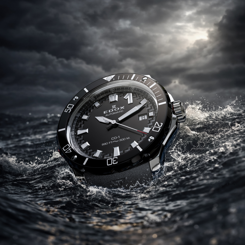 Edox expands this iconic line with the CO-1 Bezel Lock Automatic — a pure, purpose-built diver engineered to perform under extreme pressure.