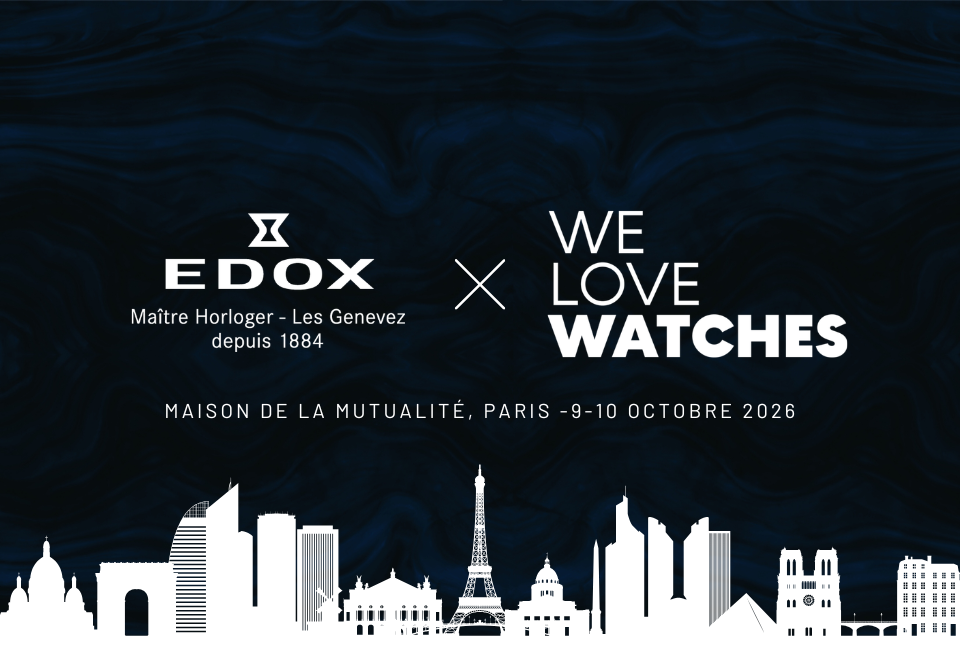 Edox will be present at  the We Love Watches that will take place October 9-10 2026 at Maison de la Mutualité in Paris.